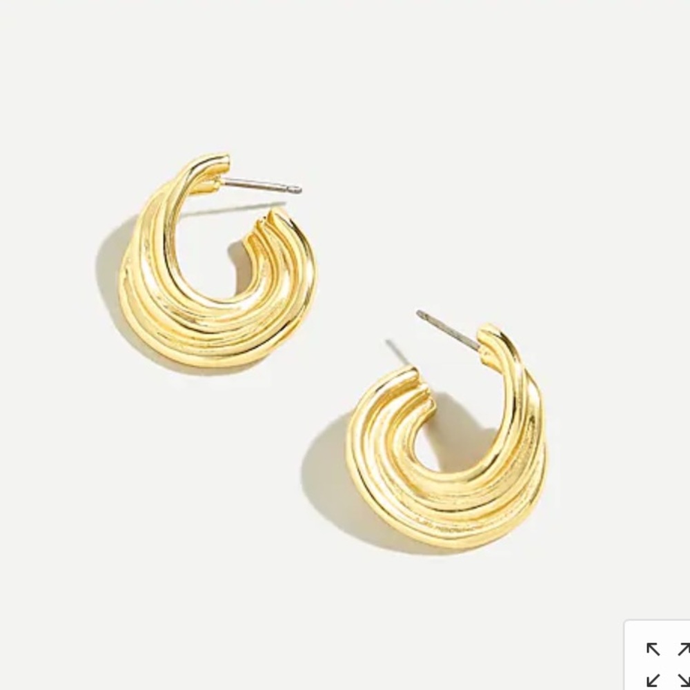 J.Crew Twisted Huggie Hoop earrings